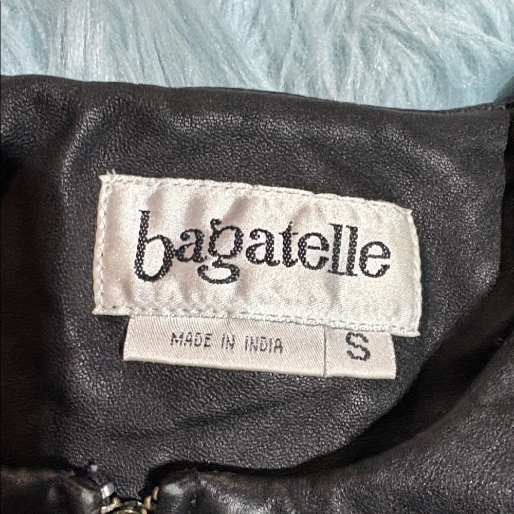 Vintage bagatelle Black Genuine Leather Biker Jacket sz S